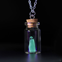 Ghost In A Bottle Necklace Closeup