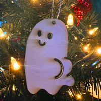 Wooden Ghost Christmas Ornaments Ghost Butt