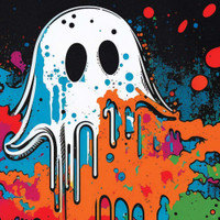 Ghost Graffiti T-Shirt Closeup